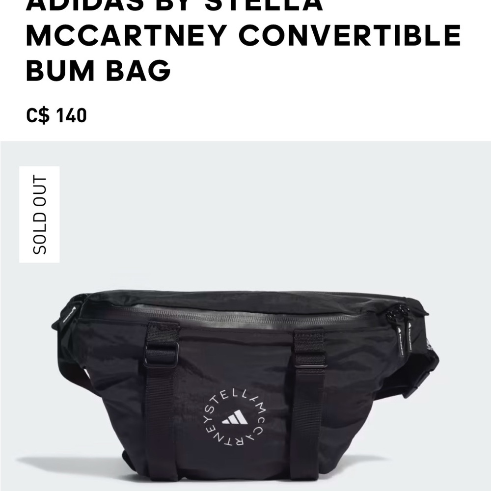 Adidas by Stella McCartney Black Belt Bag